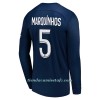 Camiseta de fútbol Manga Larga Paris Saint-Germain Marquinhos 5 Primera Equipación 2022-23 - Hombre